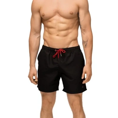 Image of DANISH ENDURANCE Mens Swimming Shorts with Mesh Lining, Quick Dry, Beach Shorts, Black, XXL