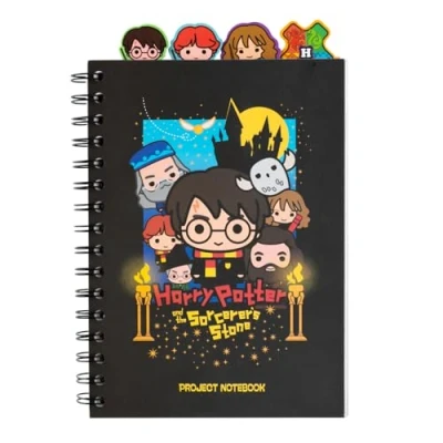 Image of Grupo Erik A5 Project Notebook With 4 Dividers Harry Potter Dividers, Planner, Notepad Merchandise, Stationery, Gifts