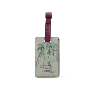 Image of Half Moon Bay Abounded in Beautiful Walks Sense and Sensibility Jane Austen Green/Maroon 6.5 x 2.3 Inch PU Leather Suitcase Luggage Travel Bag Tag