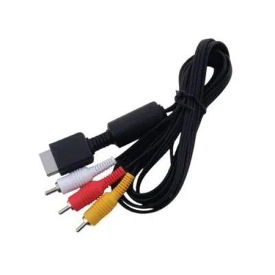 Image of OSTENT AV Audio Video Composite Cable Cord Compatible for Sony PS1 PS2 PS3 System Console Games