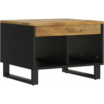 Image of vidaXL Coffee Table Solid Mango Wood Top with Strong Iron Legs Rectangular Brown For Living Room and Bedroom