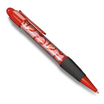 Image of Destination Vinyl ltd Beautiful and comfortable Red Ballpoint Pen (Black Ink) Strawberry Fruit Pattern Healthy Eating Food #46336