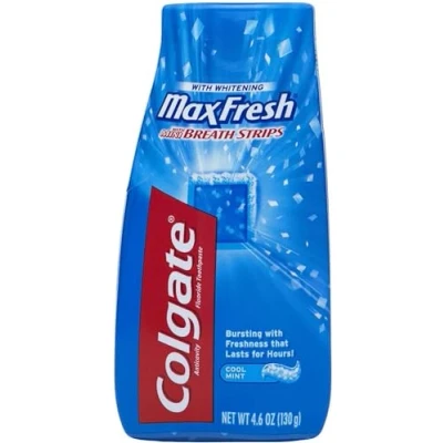 Image of Colgate Max Fresh Liquid Toothpaste with Mini Breath Strips, Cool Mint, 4.6 oz