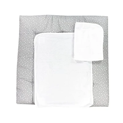 Image of TupTam Baby Changing Mat with 2 Removable Terry Cloths, Stars White/Gray, 70 x cm