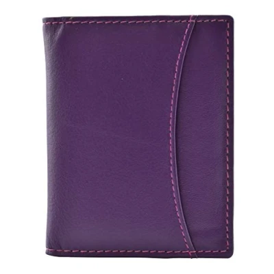 Image of Mala Leather Odyssey Oyster &amp; ID Holder 555 14 (Purple)