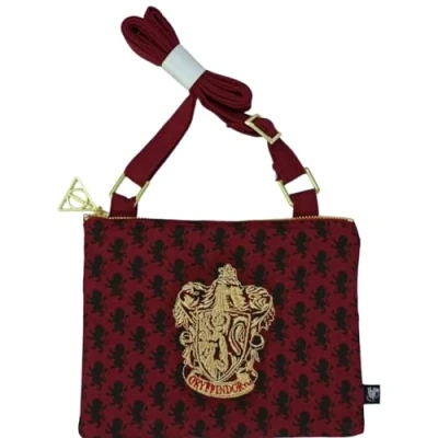 Image of GWCC Licensed Harry Potter Gryffindor Cross Body Messenger Bag adjustable strap