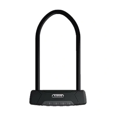 Image of ABUS U Lock Granit Plus 470 and SH B Bracket, Bike with Cylinder for Tamper Protection, Security Level 12, Black