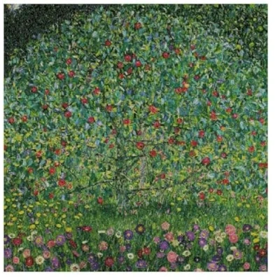 Image of Apple Tree of Klimt Counted Cotton Cross Stitch,100% Cotton,14count,300x300 Stitch, 54x54 cm Stitch Kits
