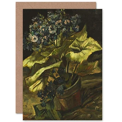 Image of Artery8 Vincent Van Gogh Cineraria Fine Art Greeting Card Plus Envelope Blank Inside
