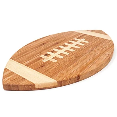 Image of 40YARDS American Football Bamboo Wood Board for Breakfast, Dinner or as a Chopping (30 x 17 cm) Gift Fans Party Decoration