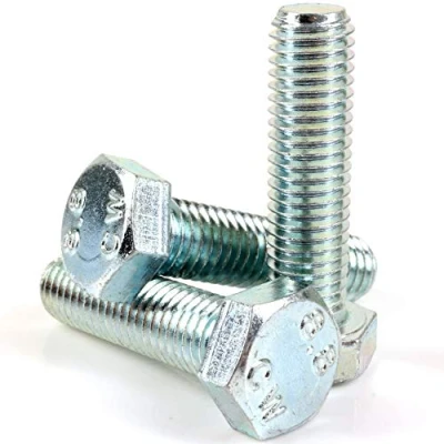 Image of 5X BZP Hex Head Bolts M12 x 35mm Fully Threaded Hexagon Zinc Plated Steel Din 933