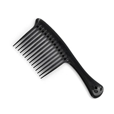 Image of Mytoptrendz® Long Large Tooth Shampoo Detangle Comb Rake Handle Hair (Black style 4) (Style 4 Black handle)