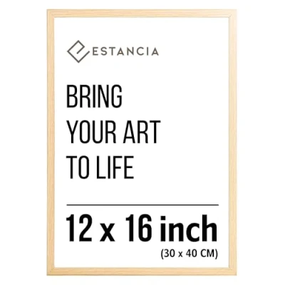 Image of Oak Wood Frame 30x40 cm With Unbreakable glass Modern Wooden Structure Photo 30 x 40 40x30