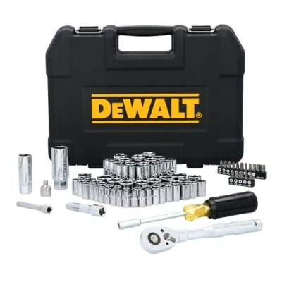 Image of DEWALT Mechanics Tool Set, 1/4 Inch Drive, SAE/Metric 84 Piece (DWMT45424)