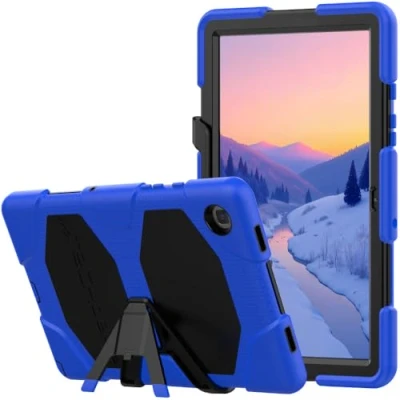 Image of TECHGEAR G SHOCK Case Fits Samsung Galaxy Tab A7 10.4&quot; 2022/2020 (SM T500, T503, T505, T509) Tough Rugged HEAVY DUTY Armour Shockproof Impact Survival Stand Case, Kids Schools Workman ORANGE