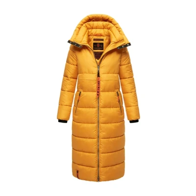 Image of Navahoo Women&#039;s Winter Coat Warm Quilted with Hood Crystal Flower XS 3XL, yellow,