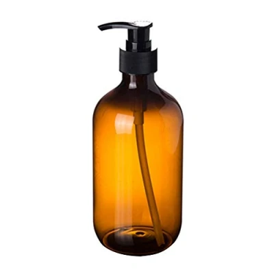 Image of Gemini_mall 300/500ml Pump Bottle, Lotion Shampoo Bottle Shower Gel HandSoap Dispenser Empty Refillable Plastic Brown 300ml