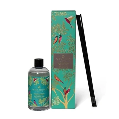 Image of Sara Miller London 200ml Reed Diffuser Refill &amp; Reeds Set (Green Manadrin Tuberose Wild Musk)
