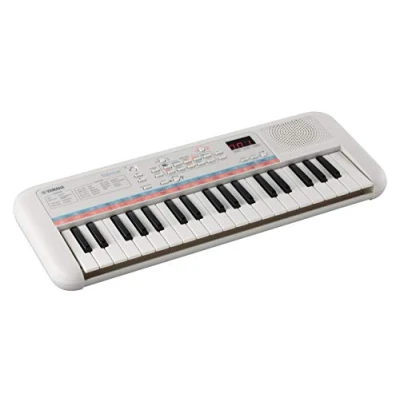 Image of Yamaha Remie PSS E30 Portable and Lightweight Keyboard for Young Children, 47 Built in Voices, 74 Sound Effects a Quiz Mode, Fun Learning Instrument, White