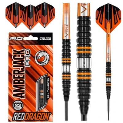 Image of RED DRAGON Amberjack Pro 2 23 Gram Premium Tungsten Darts Set with Flights and Stems
