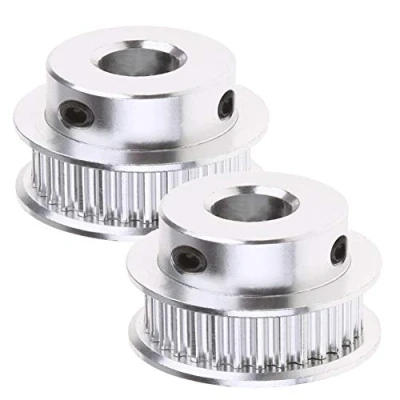 Image of Saipor 2pcs GT2 Synchronous Wheel 40 Teeth 8mm Bore Aluminum Timing Belt Pulley 3D Printer for 6mm Width