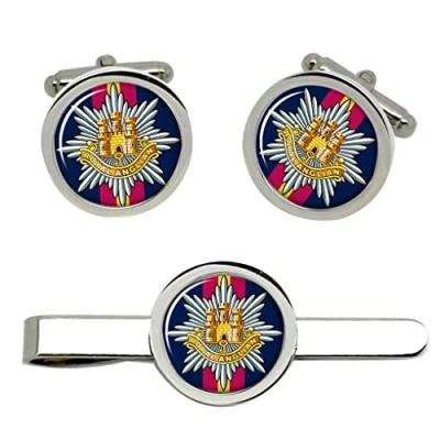 Image of Royal Anglian Regiment, British Army Cufflinks and Tie Clip Set