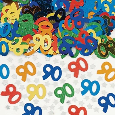 Image of amscan 9900467 Confetti num 90 mul 14g met