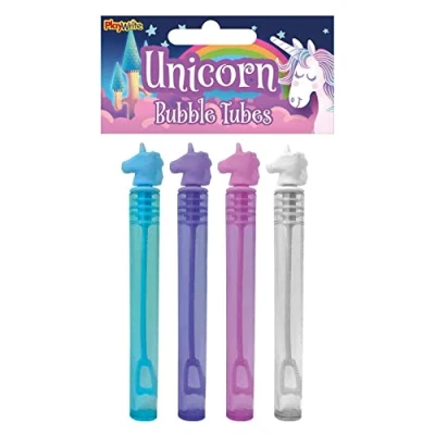 Image of Unicorn Bubble Tubes 1 Pack ( 4 Tubes)