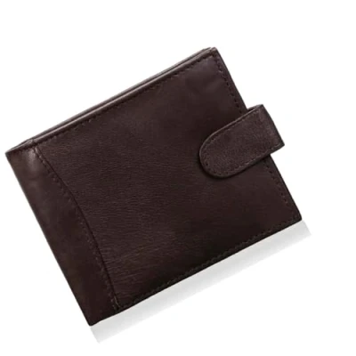 Image of ODS:UK Mens RFID Blocking Safe Soft Leather Tri Fold Wallet Card Slots Id Window and Coin Pocket (Brown Style 4)