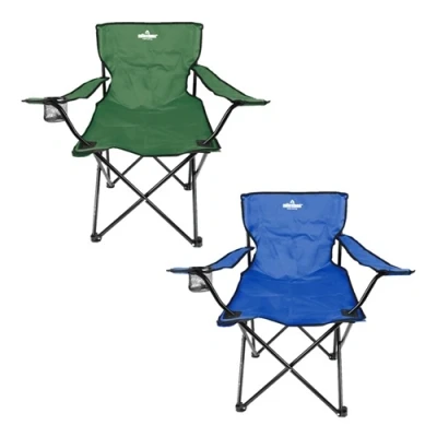 Image of Milestone Folding Leisure Chair W/Cup Holder Green or Blue