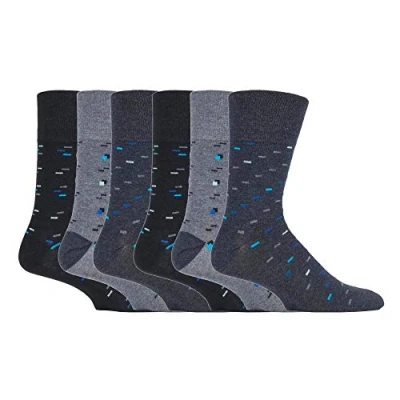 Image of 6 Pairs Sock Shop Cotton Gentle Grip Socks 11 uk, 39 46 eur