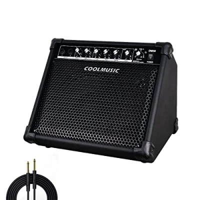 Image of Coolmusic DM30 AMP 30 Watt Electronic Drum Amplifier Keyboard with Aux in and Bluetooth, 2 inputs, 3 Band EQ DI OUT