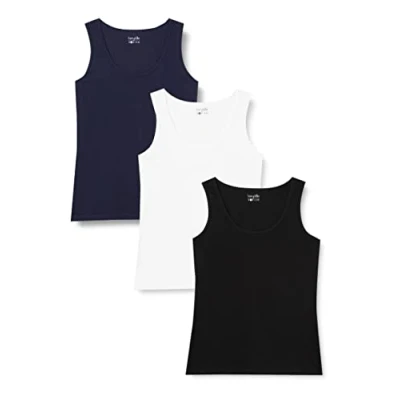 Image of Berydale Womens Bd161 Top, Black / Dark Blue White, XL UK