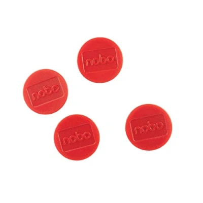 Image of Nobo Whiteboard Magnets 38MM Red (Pack of 4)