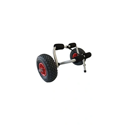 Image of Riber Kayak Trolley Ideal for Canoes / Kayaks iSUP&#039;s stand Up Paddle Boards Surf 38kg Capacity Weighs just 2.75kg inc. kick Pneumatic tyres Model 4022