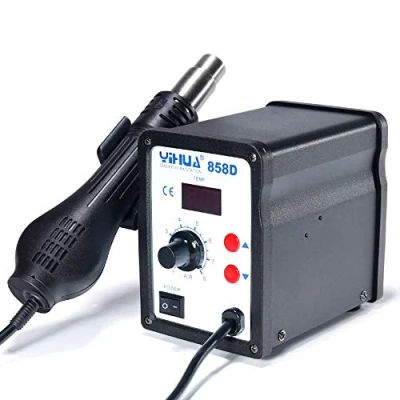 Image of MMOBIEL Yihua 858D Hot Air Soldering Rework SMD Station incl 3 nozzles 100C up to 500C