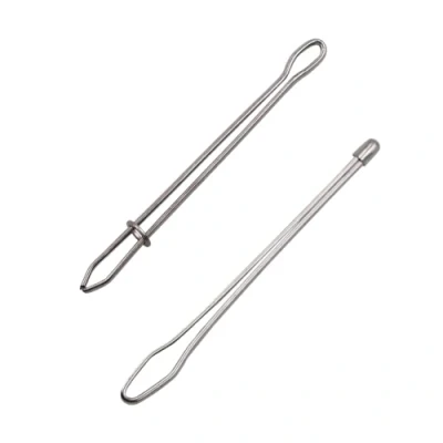 Image of Threader Tweezer, 2 Pcs Elastic Cord Stainless Steel Threader, Drawstring Tweezers, Band Threading Aid Household, Crafting Rope Pulling Thread Tool, for DIY