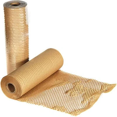 Image of Ready Roll Packaging paper 19.7in x 98ft Honeycomb Cushioning wrap Perforated Packing 1 Rolls for &amp; Moving void fill bubble
