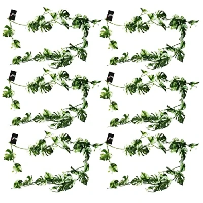 Image of Leaf Design Artificial Hanging Plants Multipack, 180cm