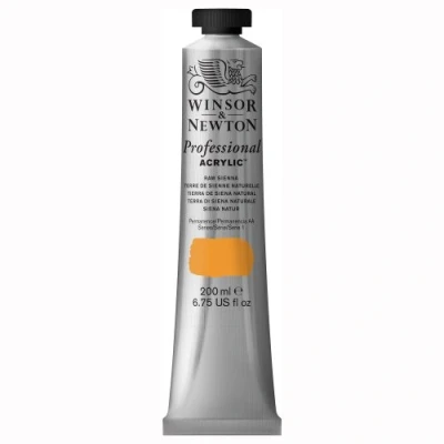 Image of Winsor &amp; Newton 200ml Professional Acrylic Colour Tube Raw Sienna