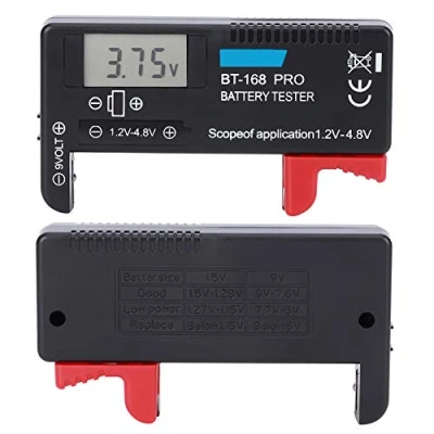 Image of Battery Capacity Tester BT‑168PRO Digital LCD 1.2V‑4.8V Checker for Small Batteries Button Cell and AAA AA C D 9V