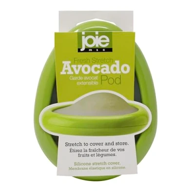 Image of Joie 35033 Avocado Saver and Storage Containter, Holder, Pod for The Fridge, Silicone Cover, Green