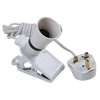 Image of Ex Pro Flexible Clip On Light Portable Reading Lamp Bulb Holder Switch 2 Meter Cable 60W Max White