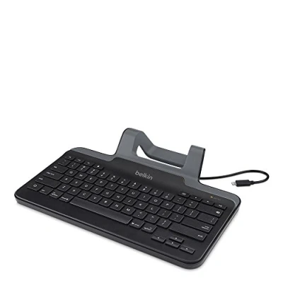 Image of Belkin Apple MFi Certified Wired Tablet Keyboard with Stand and Lightning Connector for iPad Pro, 4th Gen, Air (All Versions), mini Designed School Classroom