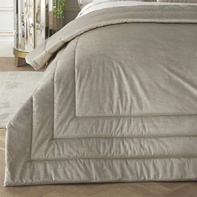 Image of Laurence Llewelyn Bowen Bedspread, Polyester, Linen Beige, 220 x 150cm