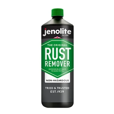 Image of JENOLITE Non Hazardous Rust Remover 1 Litres Water Based For Metal: Iron, Steel, Chrome &amp; Aluminium Ideal Fuel Tanks Environmentally Friendly, Toxic