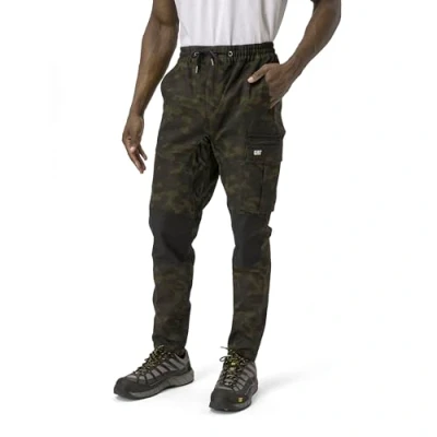 Image of Caterpillar Men&#039;s Slim Fit Dynamic Cargo Hose Work Utility Pants, Night Camo, 30 W/32 L