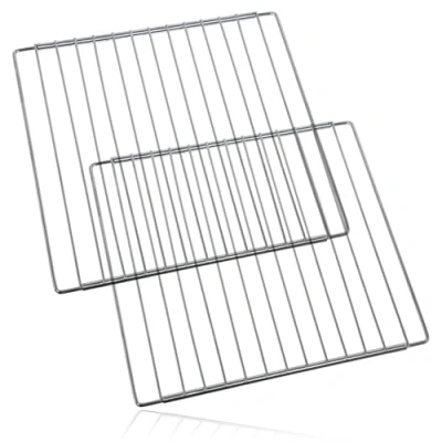 Image of SPARES2GO Stainless Steel Adjustable Width Shelf for Amica Oven Cooker (345 565mm, 2 Shelves)