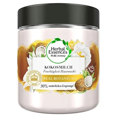 Image of Herbal Essences Pure:renew Coconut Milk Moisturising Hair Mask 250 ml Care Shine Dry Aloe Vera Treatment