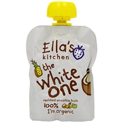 Image of Ella&#039;s Kitchen Organic The White One Smoothie Fruit, 4 x 90g